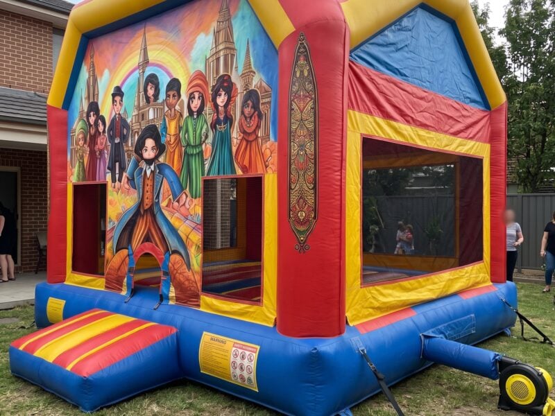 Wacky Arched Bounce Castle With Art Panel for Sale - Commercial Inflatables New Zealand