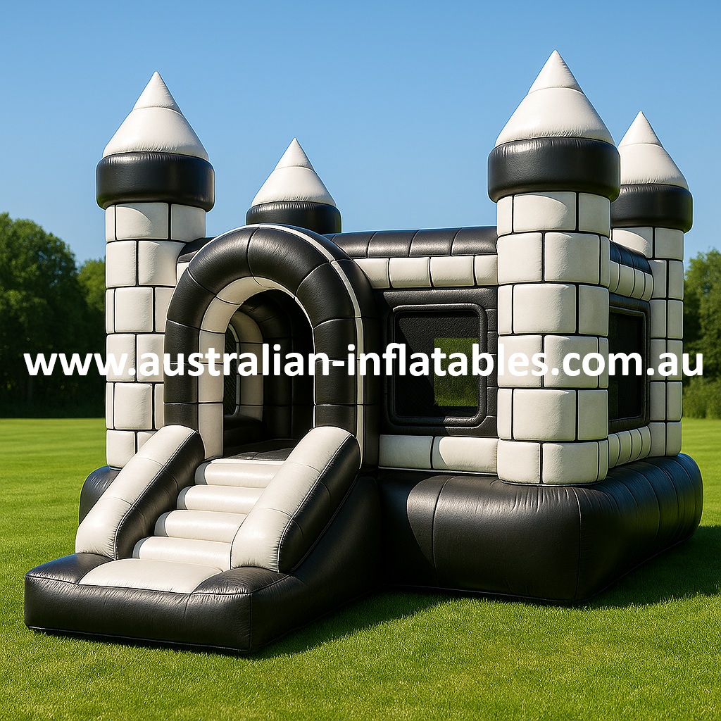 Black and White Jump Fortress Combo - The Strongest jumping castle to buy in Australia
