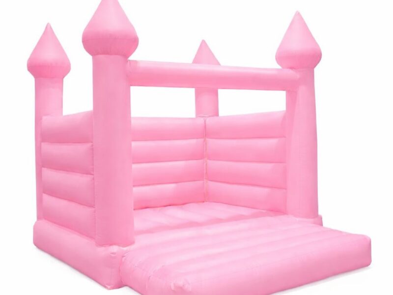 Unique pink colour jumping castle manufactured by Australian Inflatables