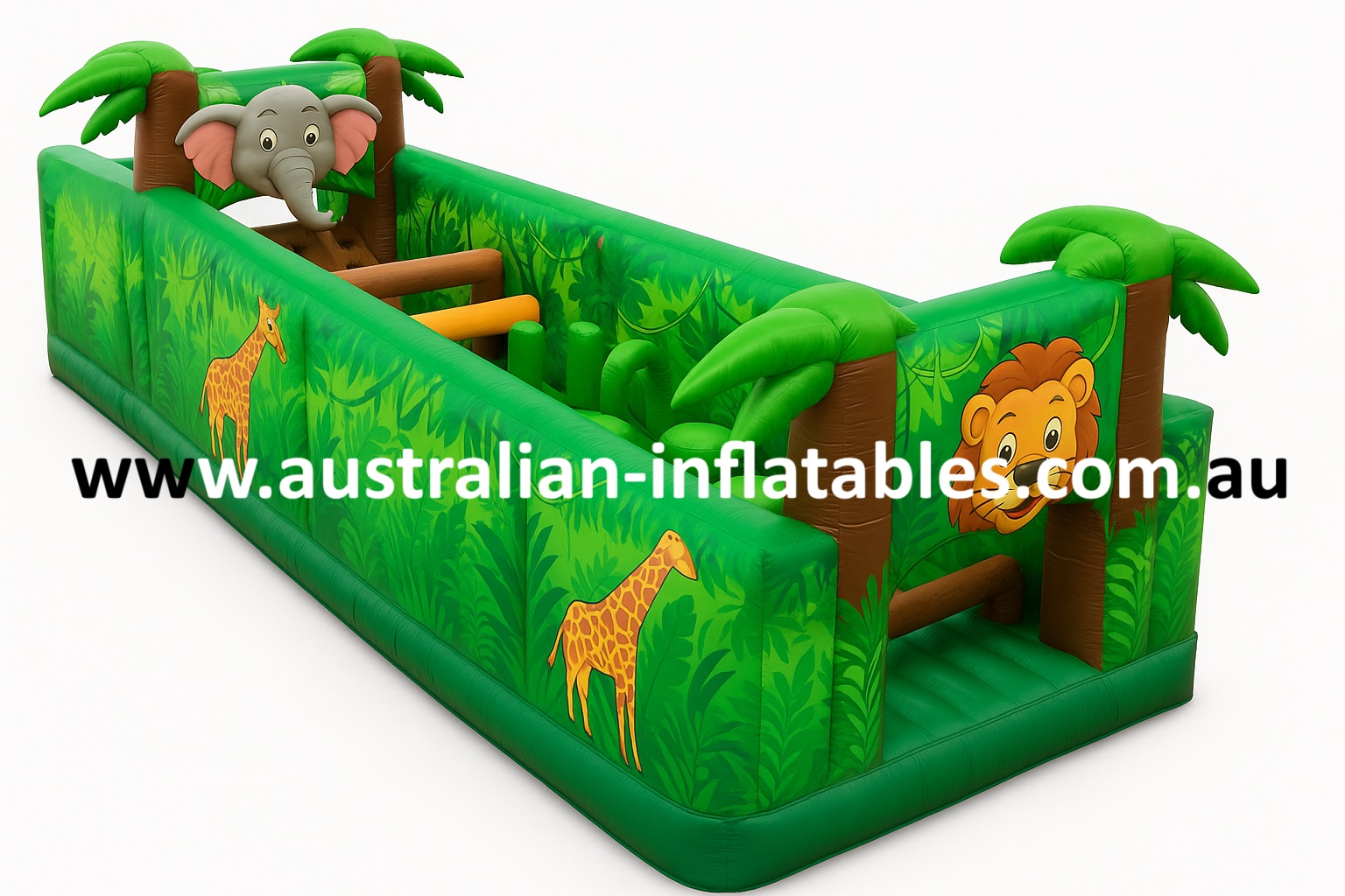 Safari jumping castle obstacle course