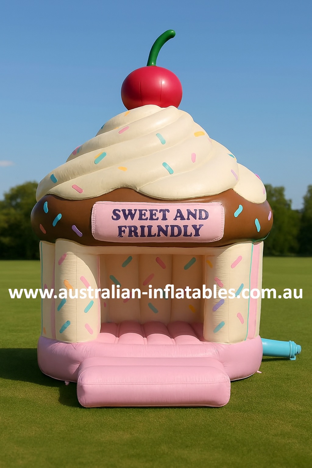 Sweet And Friendly Cupcake Jumping Castle