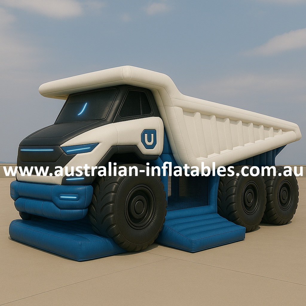Titan Earthmover Truck Jumping Castle Combo Titan Earth Mover