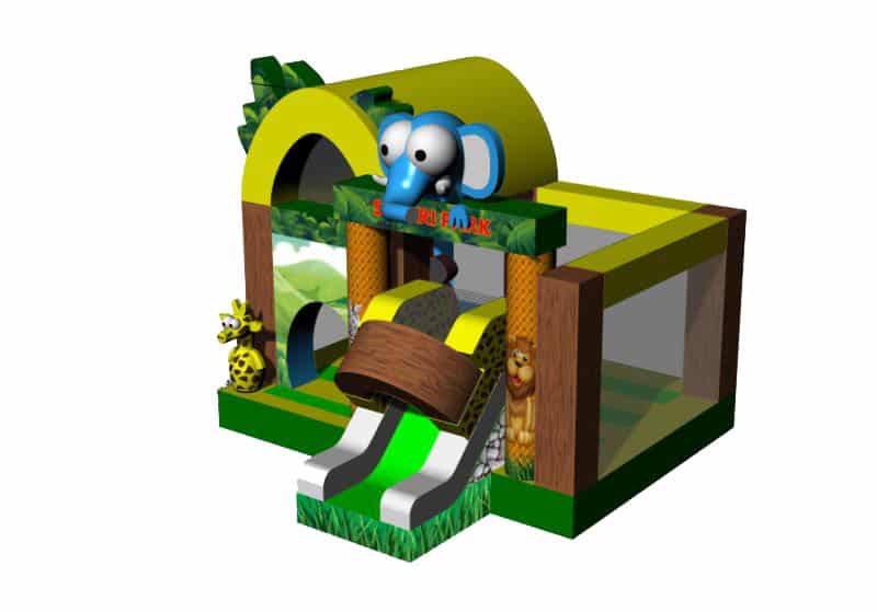 eab22caf596970a5ebfb1fd04e4d0f95 - Commercial Inflatables New Zealand Cute Safari Jungle park Jumping Castle Combo